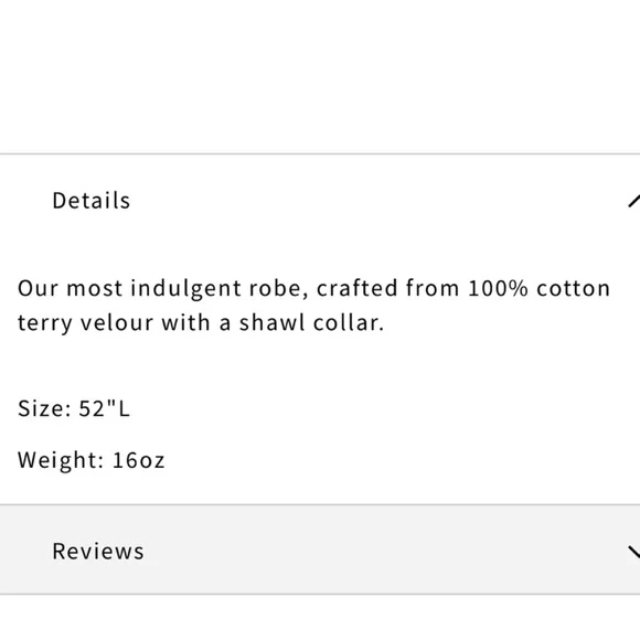 NWOT Cotton Velour White Bathrobe - Picture 8 of 9